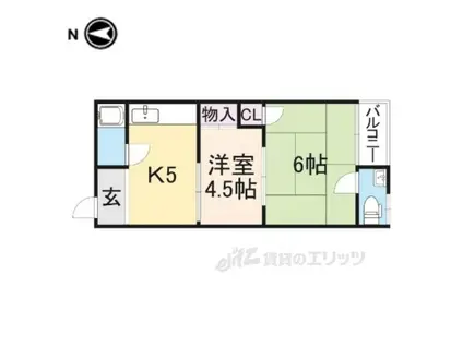 ヒロミマンション(2DK/3階)の間取り写真