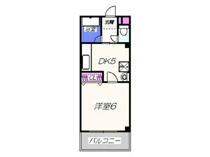 メゾンドール・トキワ(1DK/2階)の間取り写真