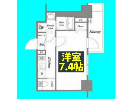 エスリード新栄デュオ(1K/4階)の間取り写真