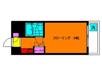 アーバンホームズ(1K/4階)の間取り写真