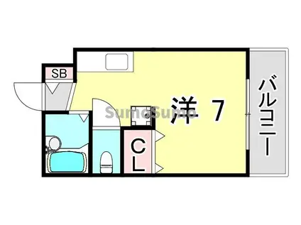 奥ハイツII(1K/2階)の間取り写真