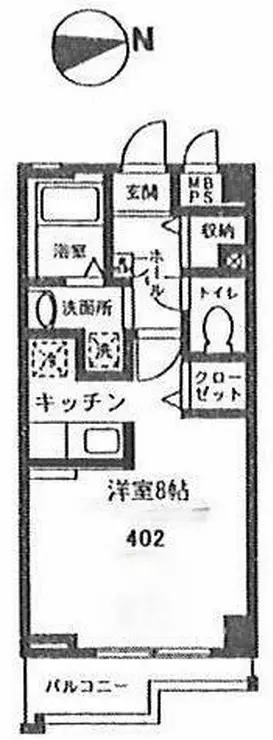 ビバグランデ光琳 4階階 間取り