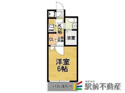 エステートモア鳥飼NOVA(1K/1階)の間取り写真