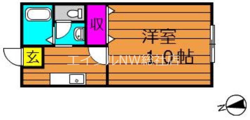 片島サンプラザ(1K/1階)の間取り写真
