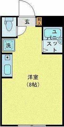 ルネコートお花茶屋(ワンルーム/2階)の間取り写真