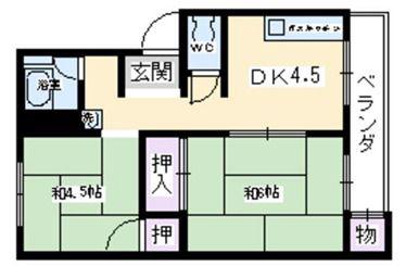 豊栄マンション(2DK/3階)の間取り写真