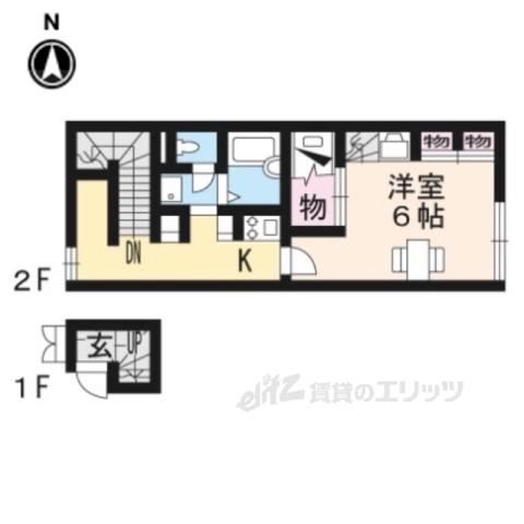 レオパレスブーゲンビリア(1K/2階)の間取り写真