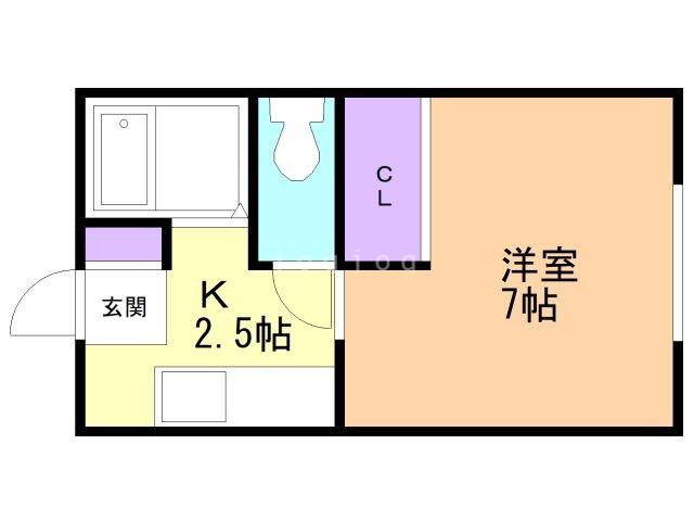 FEELFINE MIYOSHI(1K/2階)の間取り写真