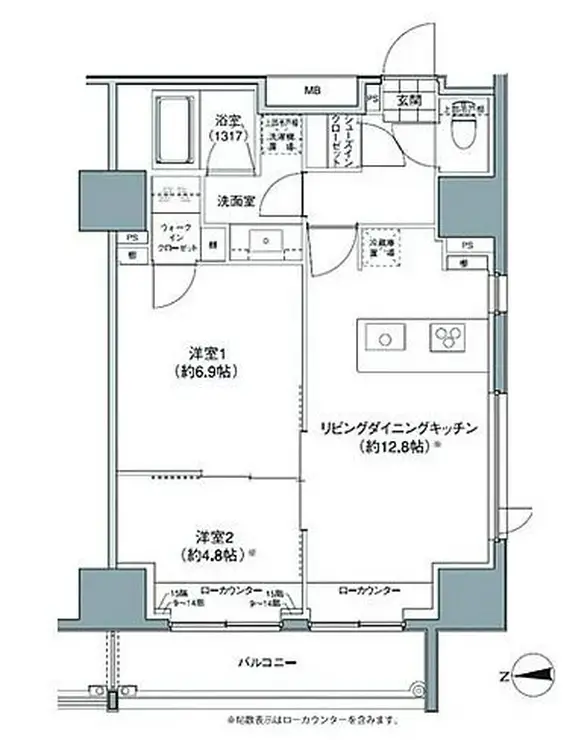 パークハビオ東中野 15階階 間取り
