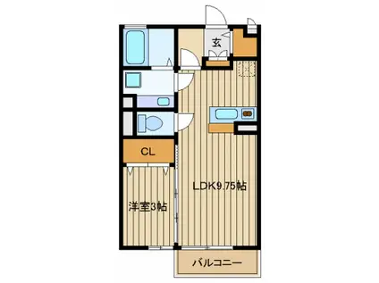 サンクレアツー(1LDK/1階)の間取り写真