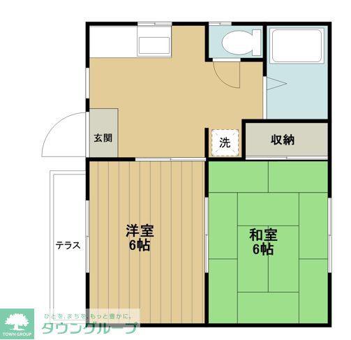 大塚ハイツA(1DK/1階)の間取り写真