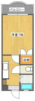 サンパティーク武町(1K/5階)の間取り写真