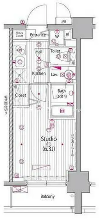 グランド・ガーラ桜木町駅前 6階階 間取り