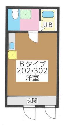 カフェレジデンス阿佐ヶ谷 A(ワンルーム/3階)の間取り写真