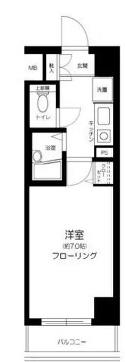 菱和パレス三田慶大前 4階階 間取り
