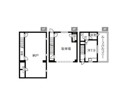 VELOCE一社(ワンルーム/1階)の間取り写真