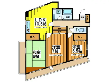 PRIMO(3LDK/4階)の間取り写真