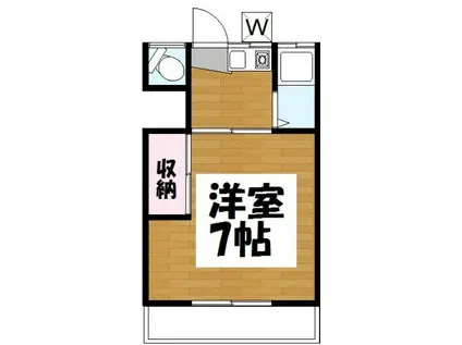 ハウスチサト(1K/1階)の間取り写真