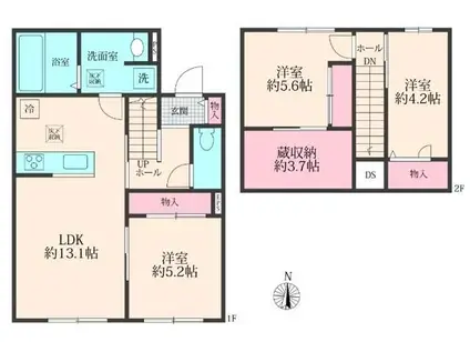 KAMULA 南(3LDK/2階)の間取り写真