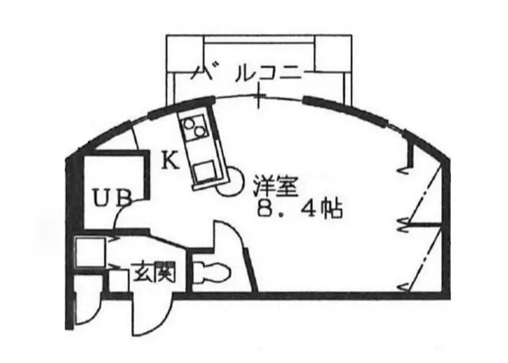 ヴィルヌーブ 4階階 間取り