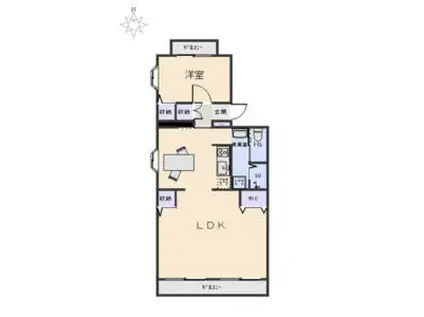 ダイアパレス白壁(1LDK/3階)の間取り写真