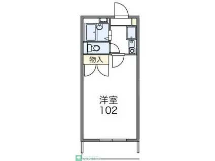 レオパレスメイプルハイム高野台1号館(1K/1階)の間取り写真