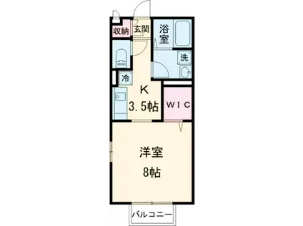 さくら館C棟(1K/1階)の間取り写真