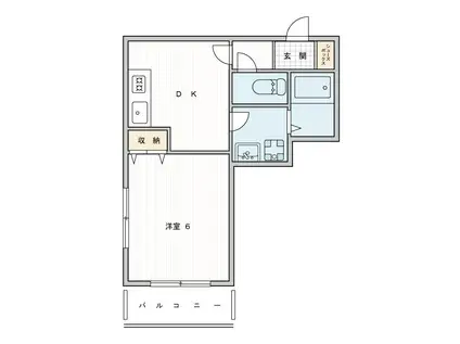 オオハシメディカルビル(1DK/2階)の間取り写真