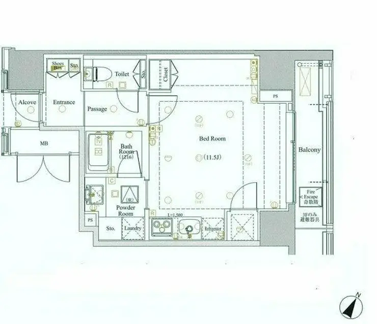 モデルノトッレ松濤 11階階 間取り