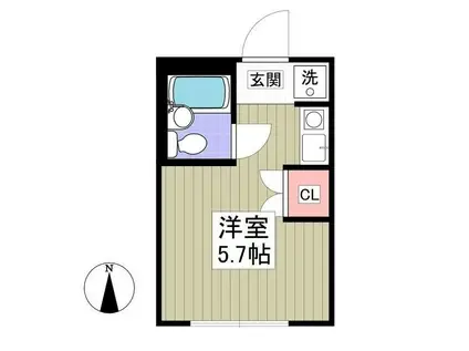 KENWOOD HOUSE(ワンルーム/1階)の間取り写真