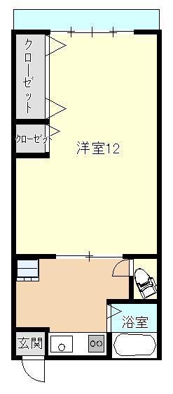 保坂アパート(ワンルーム/1階)の間取り写真