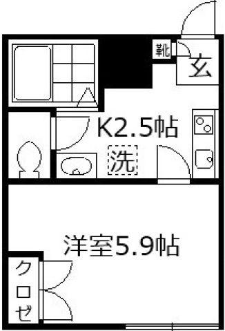 早稲田鶴巻町IMAハウス(1K/B1階)の間取り写真