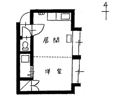マーキュリーハイツ(1DK/3階)の間取り写真
