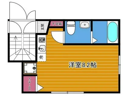 プチビレッジ(ワンルーム/1階)の間取り写真