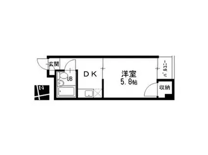 ブレストンコート覚王山(1DK/3階)の間取り写真