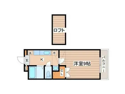 アーバンテラス(1K/2階)の間取り写真