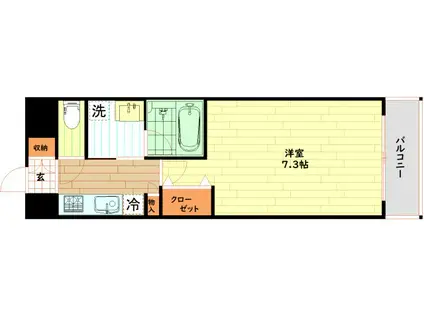 アーバネックス京橋(1K/9階)の間取り写真