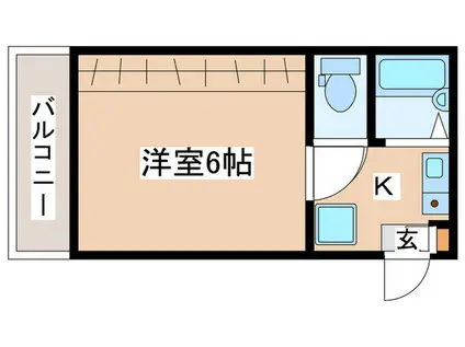 モンテリサイア相模大野(1K/2階)の間取り写真