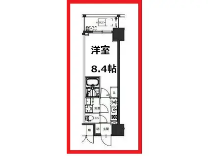 エスレジデンス駒込六義園(1K/9階)の間取り写真
