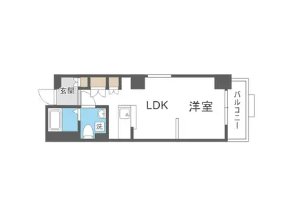 MONOLITH平尾(1DK/4階)の間取り写真