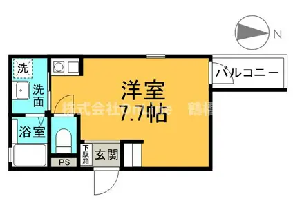 K&A鴫野西(ワンルーム/3階)の間取り写真