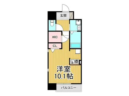 ONLYONE宝塚駅前(ワンルーム/9階)の間取り写真