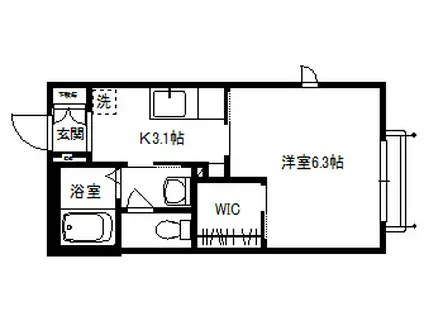 リコルド ラ カーサ(1K/2階)の間取り写真