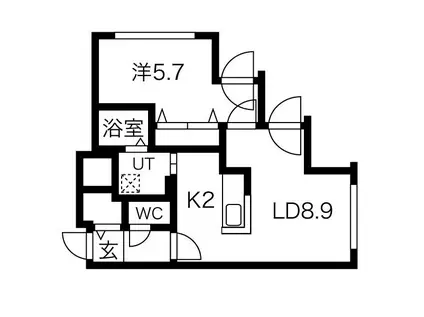 MAISON DE A(1LDK/3階)の間取り写真