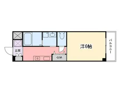 インタービレッジ城北二番館(1K/3階)の間取り写真