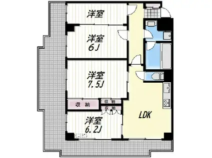 ガーデンコート大泉学園(4LDK/3階)の間取り写真