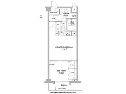 コンフォリア目黒長者丸(1LDK/1階)の間取り写真