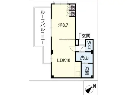 カサソラール本山(1LDK/4階)の間取り写真