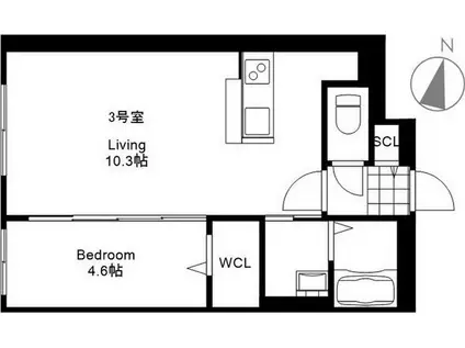 LA DOLCEVITA(1LDK/4階)の間取り写真