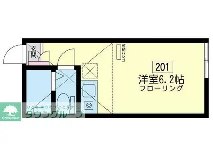 ユナイト反町オルティス(ワンルーム/2階)の間取り写真